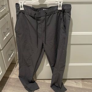 Gray Goodfellow Tapered Tech Jogger Pants Size Medium Drawstring Waist